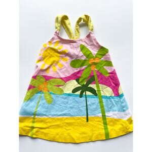 Baby Girl's Mayoral Colorful Tropical Cotton Dress Size 12 Months